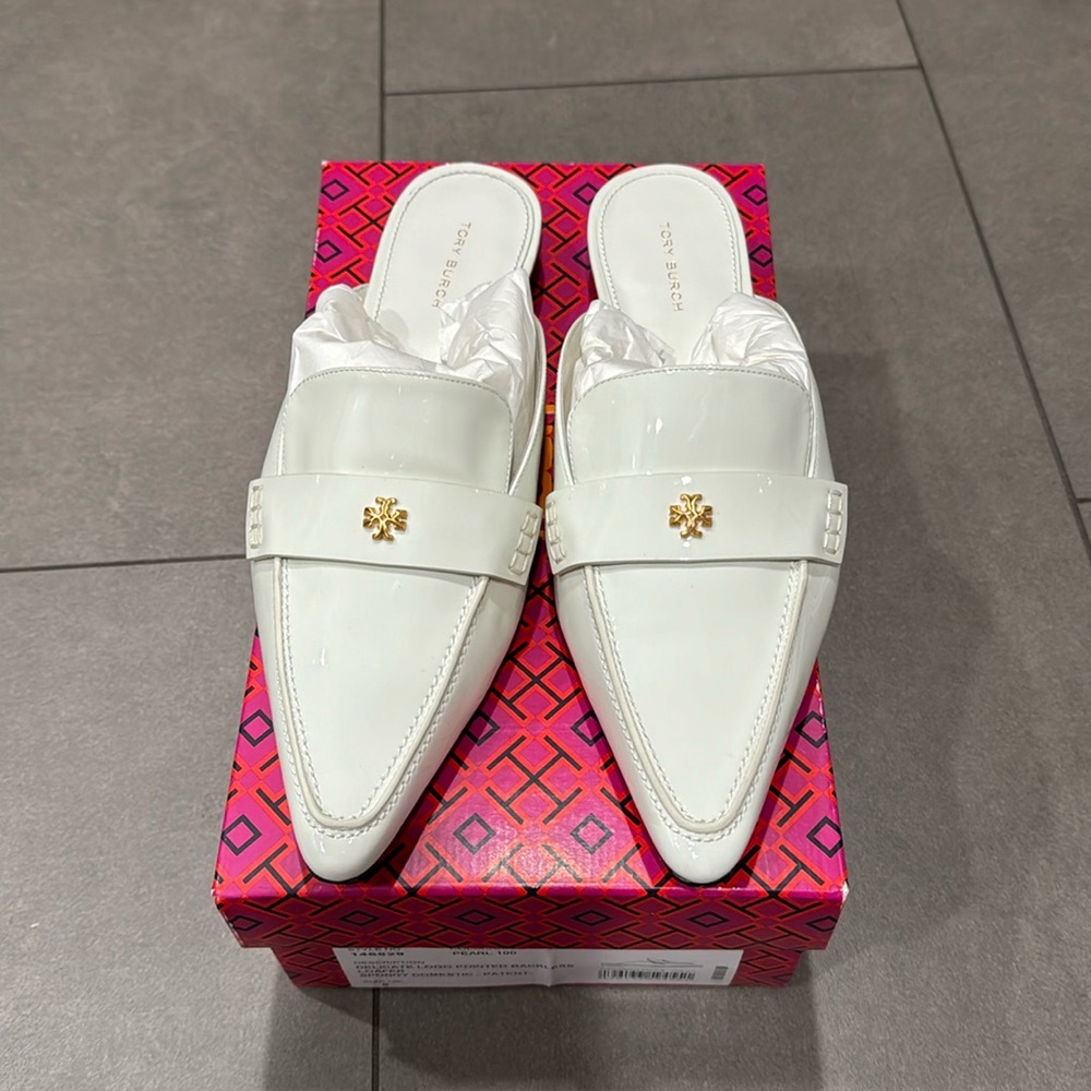 Tory Burch Pointed Backless Loafers